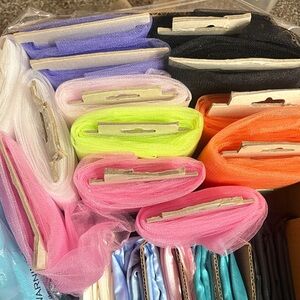 Huge Bundle Color Assortment of Waverly Fabric Tulle Five Yards Per Bundle